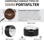 58mm Coffee Distributor and Tamper,Dual Head Coffee Leveler Fits for Gaggia E61 58mm Portafilter,Professional Espresso Hand Tamper. - Image 3