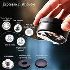 51mm Espresso Accessories Kit, 7PCS Espresso Tamper Set with WDT Tool, Distributor, Dosing Funnel & Tamping Station for Espresso Machine - Image 3
