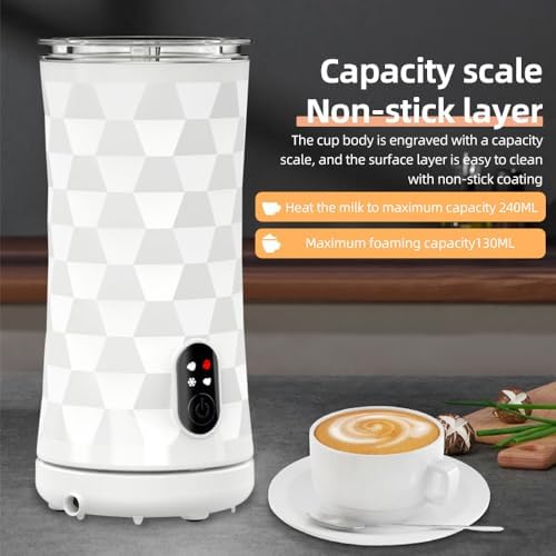 Versatile 400W Electric Milk Frother with Large Capacities, Design for Elegant Kitchen Decor, US Plug, Thick Milk Foam Maker (US Plug) - Image 5