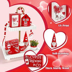 Valentine's Day Decorations for Home Office 8 PCS Tiered Tray Decor Set - Image 3