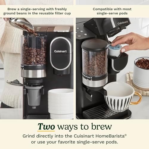 Cuisinart Single-Serve Coffee Maker + Coffee Grinder with 8 oz., 10 oz., and 12 oz. Serving Size, Compatible with Single-Cup Pods, 48-Ounce Removable Reservoir, Stainless Steel, DGB-2 - Image 3