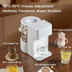 3L Instant Hot Water Dispenser,Instant Electric Kettle,Detachable High‑Borosilicate Glass Tank,Adjustable Temperature & Volume,Adjustable Temp Hot Water Dispenser for Home & Office - Image 3
