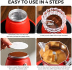 Bincoo Classic Italian Coffee Maker, Moka Pot 6 Cups, Espresso Maker Stovetop Espresso Moka Pot,Single Safety Valve (Red) - Image 5