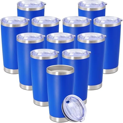 20 oz Tumbler Insulated Tumblers Stainless Steel Coffee Mug,DarkBlue 12PCS by Providethebestproducts