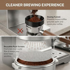 51mm Espresso Accessories Kit – 26PCS Tamping Station, Tamper, WDT Tool, Distributor, Dosing Funnel, Puck Screen, Air Duster, Stirrer, Stencils, Brush & Latte Art Pen - Image 7