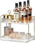 Seoneiro Whiskey Tray, Glass Cup Rack, Mug Holder, Coffee Cup Organizer, Bathroom Countertop Organizer with Drain Board Wine Glass Decorative, Food Tray, Kitchen Spice Rack by Seoneiro