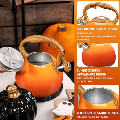 GGC Whistling Tea Kettle for Stove Top, 3.2QT/3L Stainless Steel Tea Kettle - Image 4