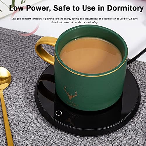 Electric Cup Warmer Temperature Control Smart Coaster with 2 Heating Modes, Coffee Mug Warmer with Auto-Off Timer, Enlarged Waterproof Beverage Heating Plate, Warm Gift for Your Love,Gold - Image 6