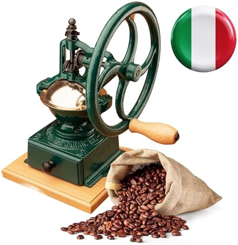 Classic Cuisine Manual Burr Coffee Grinder, Green, 12.2” x 9.06” x 13.78” by ClassicCuisine