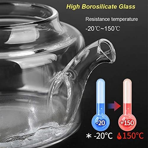 Teapot 300ML Small Glass Heat Resistant Glass Teapot Removable Infuser Filter Glass Coffee Pot Transparent Tea Boiler Tea Kettle - Image 5