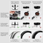 watchget 58mm Magnetic Espresso Dosing Funnel Coffee Dosing Ring, Silver - Image 5