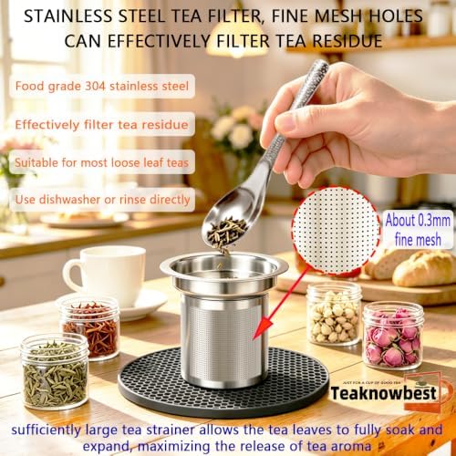1500ml Small Teapot, Stainless Steel Tea Pot With Removable Infuser ﻿ - Image 4