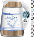 Zulay Kitchen Fast Boiling Electric Water Kettle - 1.7L, 1500W, Auto Shut-Off for Overboil & Boil Dry Protection, Cool-Touch Handle, 360° Base - Rapid Teapot Boiler For Coffee & Tea - White Copper by ZulayKitchen