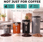 Coffee Gator Coffee Canister, 39oz Large Airtight Stainless Steel Container - Image 5