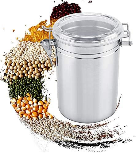 Stainless Steel Coffee Container Vacuum Sealed - Large Capacity Storage Jar for Coffee Beans Tea Sugar with Airtight Seal 1200ml Food Grade Metal Canister for Bean Storage - Image 6