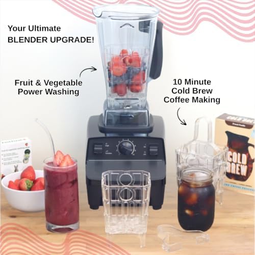 Fruit & Vegetable Washing Blender Attachment, Compatible with Vitamix 5200,VX1,VX3,E310,2.0,510,X2,X3,X4,X5, Cold Brew Maker, Drink Chiller, Baby Bottle Warmer & More - Image 5