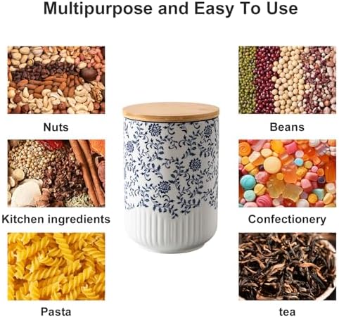 2 Pcs 36/18 oz Ceramic Canisters Sets for Kitchen - Image 5