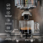 ovalware Espresso Coffee Cups 4oz/120ml | Set of 2, Butterfly Handle - Image 2