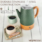 Mixpresso 10 Cup Shiny Green Electric Percolator Coffee Pot Stainless Steel - Image 6