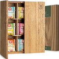 WALDWERK Tea Storage Organizer (9 Compartments) - Tea Organizer Made of Solid Acacia Wood - Tea Box with Wall Mounting Option - Tea Organizer and Storage - Tea Bag Holder - Plastic Free Tea Holder by WALDWERK