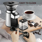 Secura Conical Burr Coffee Grinder Electric Coffee Bean Grinder with 17 Precise Grind Settings Automatic 2-12 Cups Coffee Grinder for Espresso French Press Coffee - Image 5