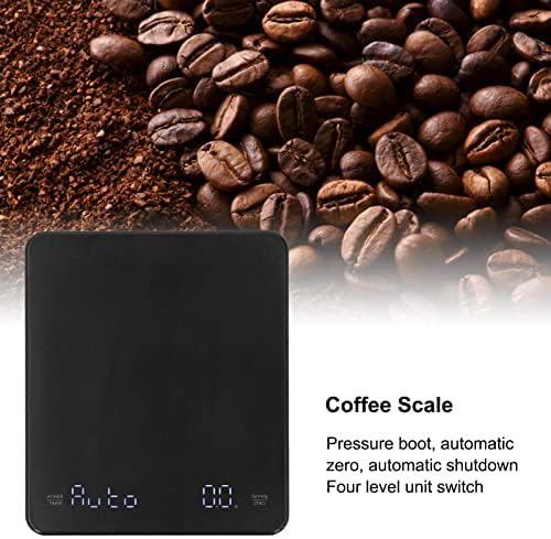 Wisecoco Coffee Scale with Timer, 2kg/0.1g Pour Over Drip Espresso Scale Intelligent Rechargeable Digital Table Top Electronic Accurate Second Reading Tool - Image 2
