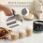 Milk Frother, 16.9 OZ Electric Milk Frother and Steamer, Black - Image 3