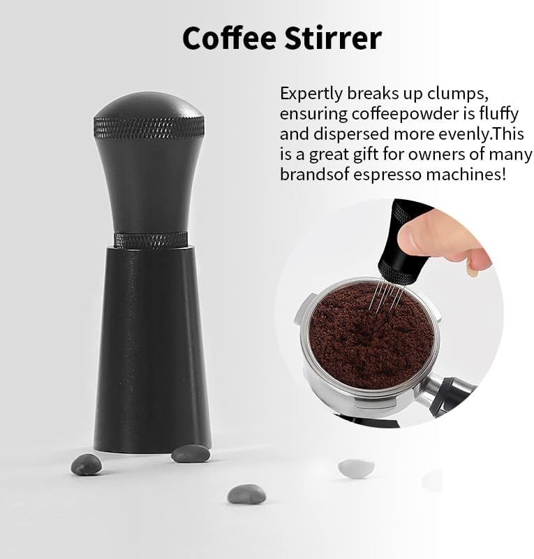 51mm Espresso Accessories Kit, Spring Loaded Calibrated Tamper,mat，WDT Tool，Dosing Funnel，Puck Screen kit，Basket Removal Tool ，Cleaning ClothSet， Fits Espresso Coffee Machines and 51 mm Portafilters - Image 6