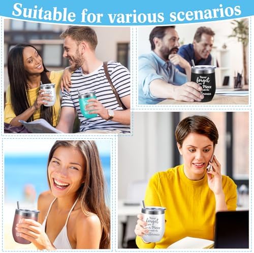 Sieral 8 Pcs Thank You Gifts for Women Appreciation Wine Tumbler, Cute - Image 4