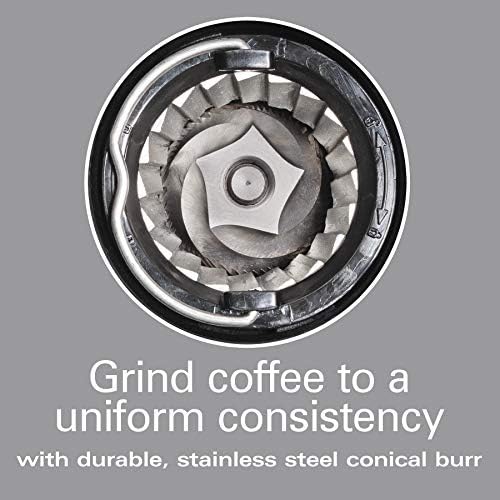 Hamilton Beach Professional Hamilton Beach Professional Stainless Steel Conical Burr Digital Coffee Grinder, 39 Adjustable Grind Settings, Black (80405) - Image 6