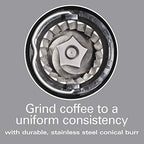 Hamilton Beach Professional Hamilton Beach Professional Stainless Steel Conical Burr Digital Coffee Grinder, 39 Adjustable Grind Settings, Black (80405) - Image 6