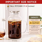 1 Gallon/3.8L Glass Pitcher with Lid and Spout, Borosilicate Glass - Image 2