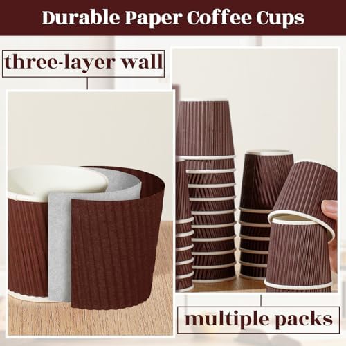 Yaomiao 200 Pcs 4 oz Disposable Espresso Coffee Cups, Coffee - Image 3
