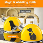 ARC 2-Quart Whistling Yellow Tea Kettle with Magic Color Changing Design - Image 3