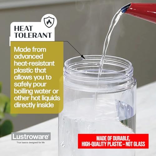 Lustroware QuickServe Airtight Pitcher - 2.1L (70oz), Heat Resistant, BPA-Free SAN Plastic, One Touch Open & Close, Space-Saving, Made in Japan - White (Pack of 2) - Image 5