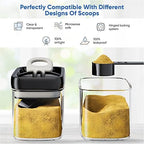 Chef's Path Airtight Food Storage Containers with Improved Lids, Set of 6, 1L Kitchen and Pantry Canisters for Coffee, Spices, and Dry Food, Includes Labels and Marker - Transparent, All Same Size - Image 3