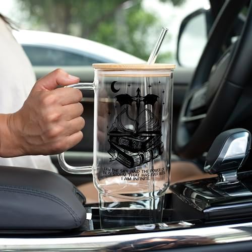 Sip-Sip Hooray! Fourth Wing 40oz Glass Tumbler with Lid and Straw, Bookish Iced Coffee Cup, Romantasy Dragon Gift for Readers, Basgiath Booktok Merch - Image 6