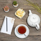 SAKI Large Porcelain Teapot, 48 Ounce Tea Pot with Infuser, Loose Leaf and Blooming Tea Pot - White - Image 7