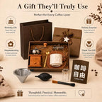 Manual Coffee Grinder Gift Set with Pour Over Filter, Mug, Brush & Gift Box - Image 5