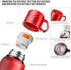 Double wall vacuum Leakproof stainless steel wide mouth insulated water bottle;tea tumbler with infuser,cup,lid;smart thermoses hot drinks;thermal flask ice coffee with led digital temperature display - Image 4