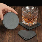 12pcs Natural Stone Coasters, Non-Slip Whiskey and Wine Glass Pads - Image 5
