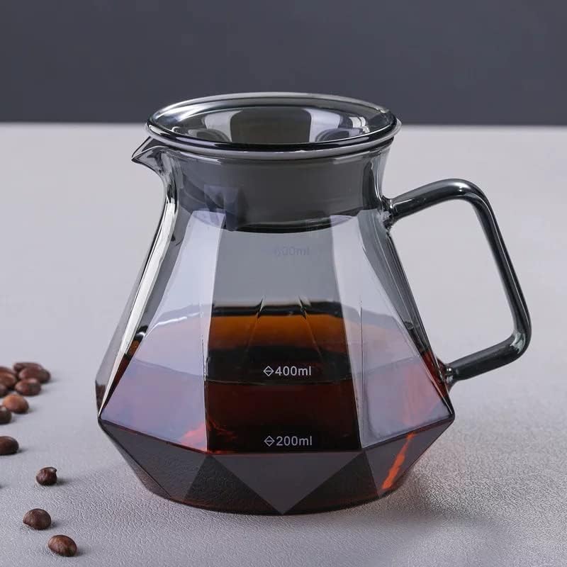 Cafecito Pour Over Coffee Maker Set – 20 oz Glass Carafe with Walnut Base, V60 Dripper & Filters – 5-in-1 Hand Brew Set for Home or Office – Heat-Resistant Borosilicate Glass - Image 4