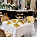 Yellow Tea Set with Teapot, Cups, Sugar & Creamer Set, Tea Party - Image 2