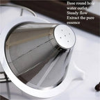 cold brew coffee filter 2/4pcs Stainless Steel Coffee Filter Reusable Tea Funnel Hand Brewing Double Layer Tool Home Cafe Use(Large,2pcs) - Image 6
