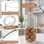 Suclain 6 Pack Acrylic Cookie Candy Jar with Lid, 14oz,24oz,34oz - Image 3