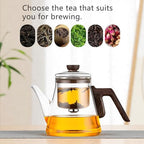 Small 25.4oz Enchanted Glass Teapot, YJX Magnetic Brewing Tea Pot Designed for Convenience, Witchcraft Magic Tea with Infuser for Loose Leaf and Herbal Teas(750ml) - Image 2