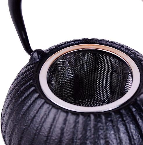 KYUSAR Japanese Cast Iron Teapot Chinese Teapot Japanese Cast Iron Teapot Tea Kettle Tea Pot 550ML Tea Pots for Home Kitchen Tetsubin Tea Pot - Image 2