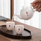 Jade Porcelain Teapot House Tea Infuser Ceramic Household Kung Fu Single-pot Teacup Set - Image 4