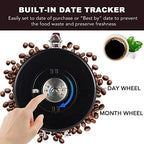 ShanSon Coffee Canister Set Airtight Coffee Container Set Stainless Steel Coffee Bean Storage Container Set with CO2 Release Valve and Scoop Coffee Canister for Beans,Grounds,Sugar,Flour,Tea,Cereal - Image 6