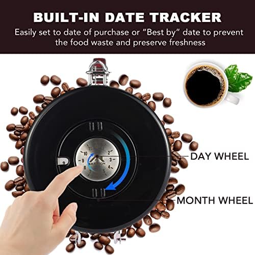 ShanSon Coffee Canister Set Airtight Coffee Container Set Stainless Steel Coffee Bean Storage Container Set with CO2 Release Valve and Scoop Coffee Canister for Beans,Grounds,Sugar,Flour,Tea,Cereal - Image 6